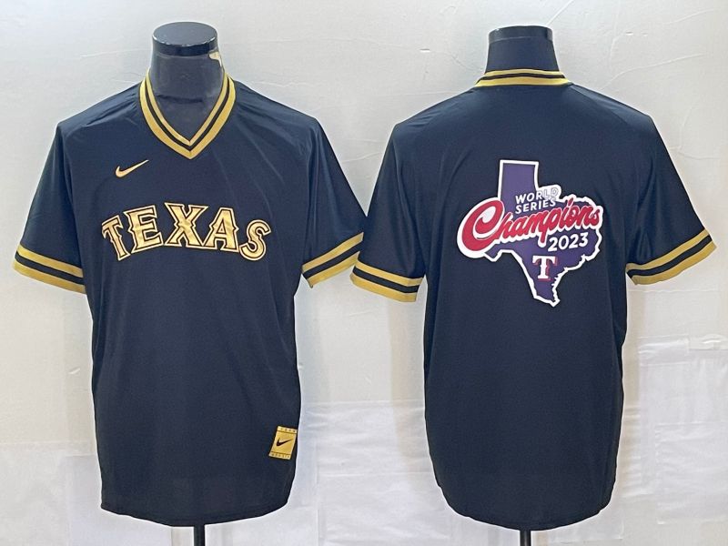 Men Texas Rangers Blank Black Game Nike 2023 MLB Jersey style 1->texas rangers->MLB Jersey